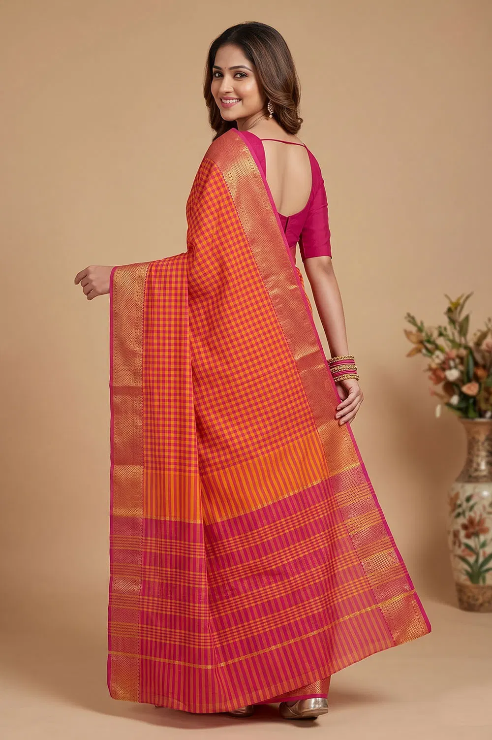 Kandangi Handloom Cotton Saree (Chettinad Saree)