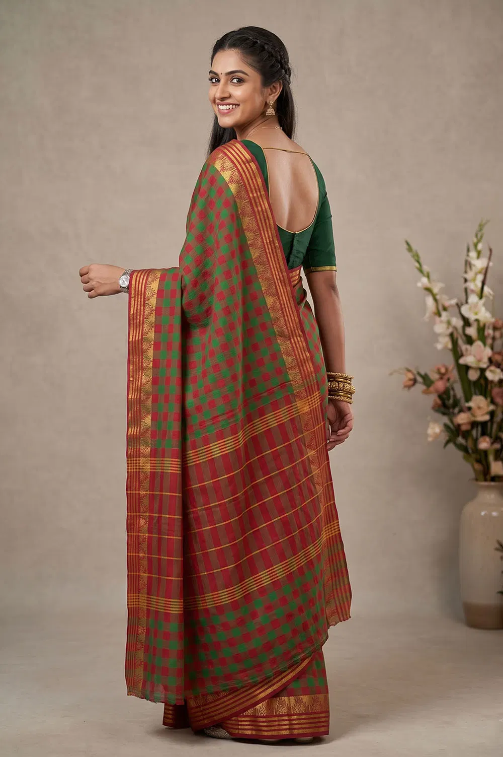 Kandangi Handloom Cotton Saree (Chettinad Saree)