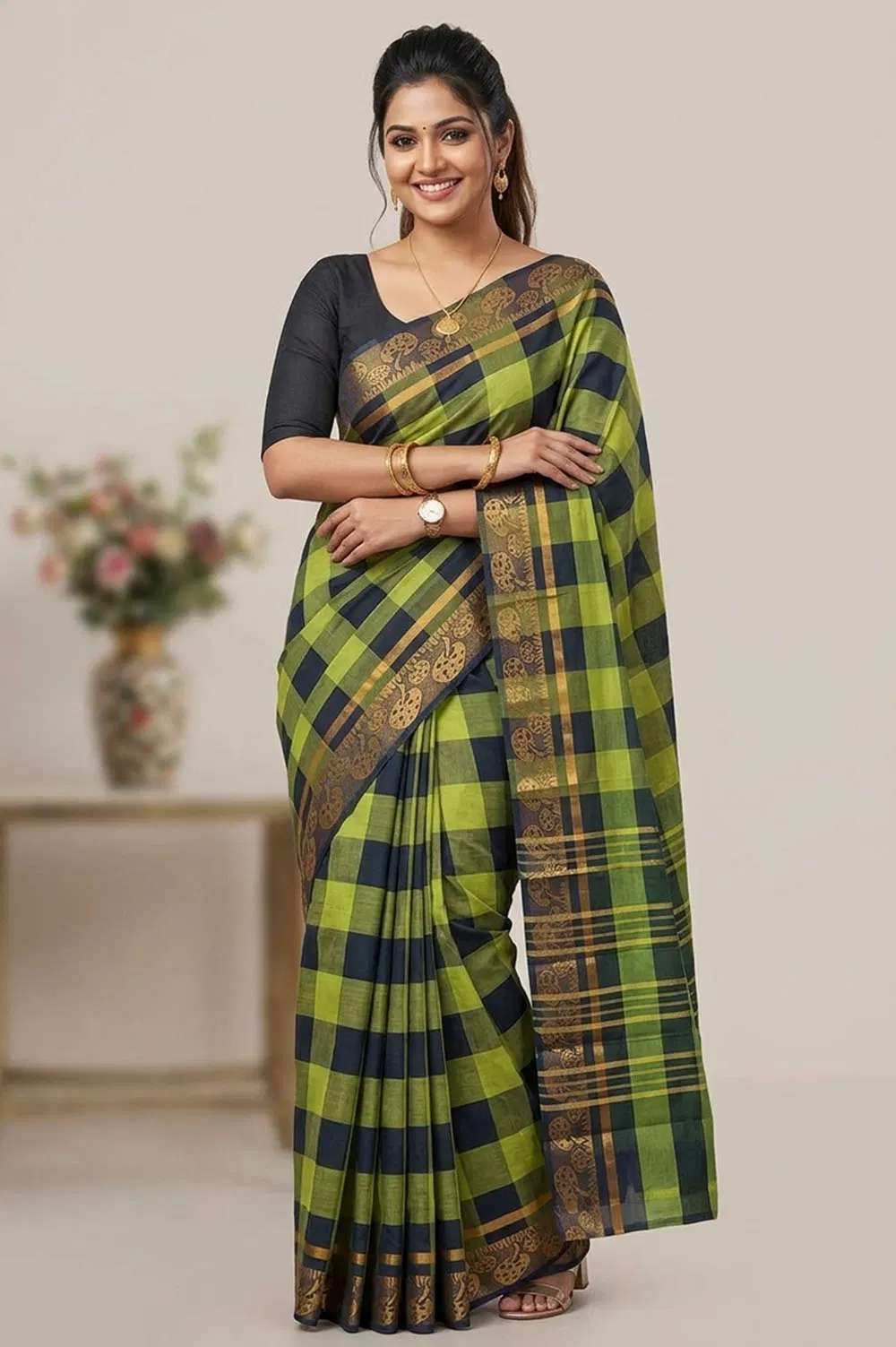 Kandangi Handloom Cotton Saree (Chettinad Saree)