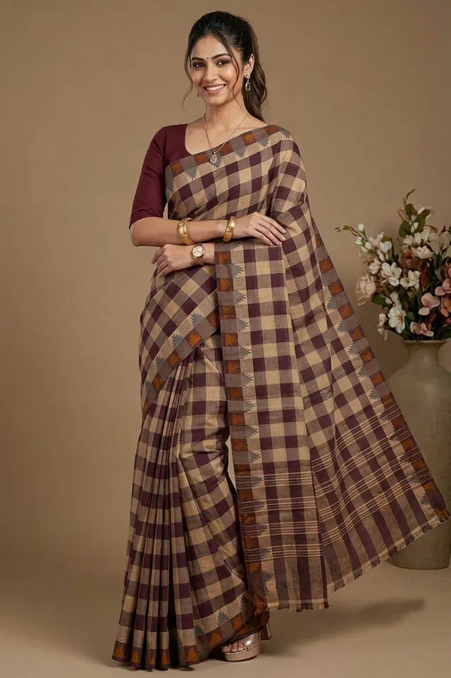 Kandangi Handloom Cotton Saree (Chettinad Saree)