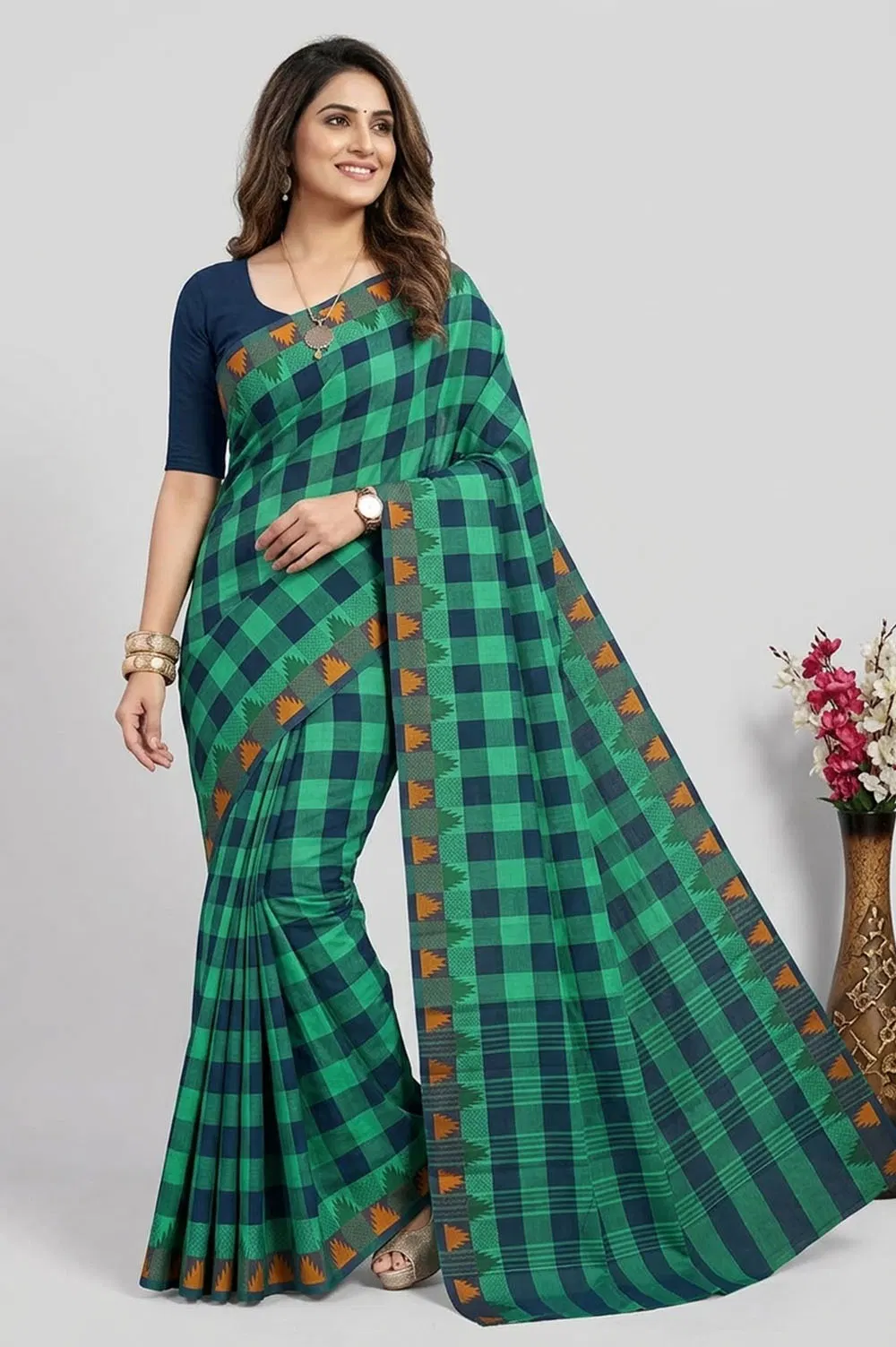 Kandangi Handloom Cotton Saree (Chettinad Saree)