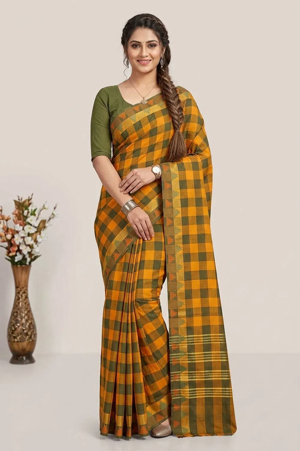 Kandangi Handloom Cotton Saree (Chettinad Saree)
