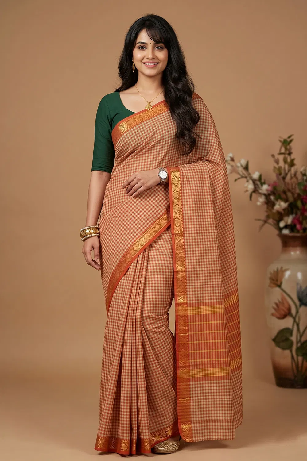 Kandangi Handloom Cotton Saree (Chettinad Saree)
