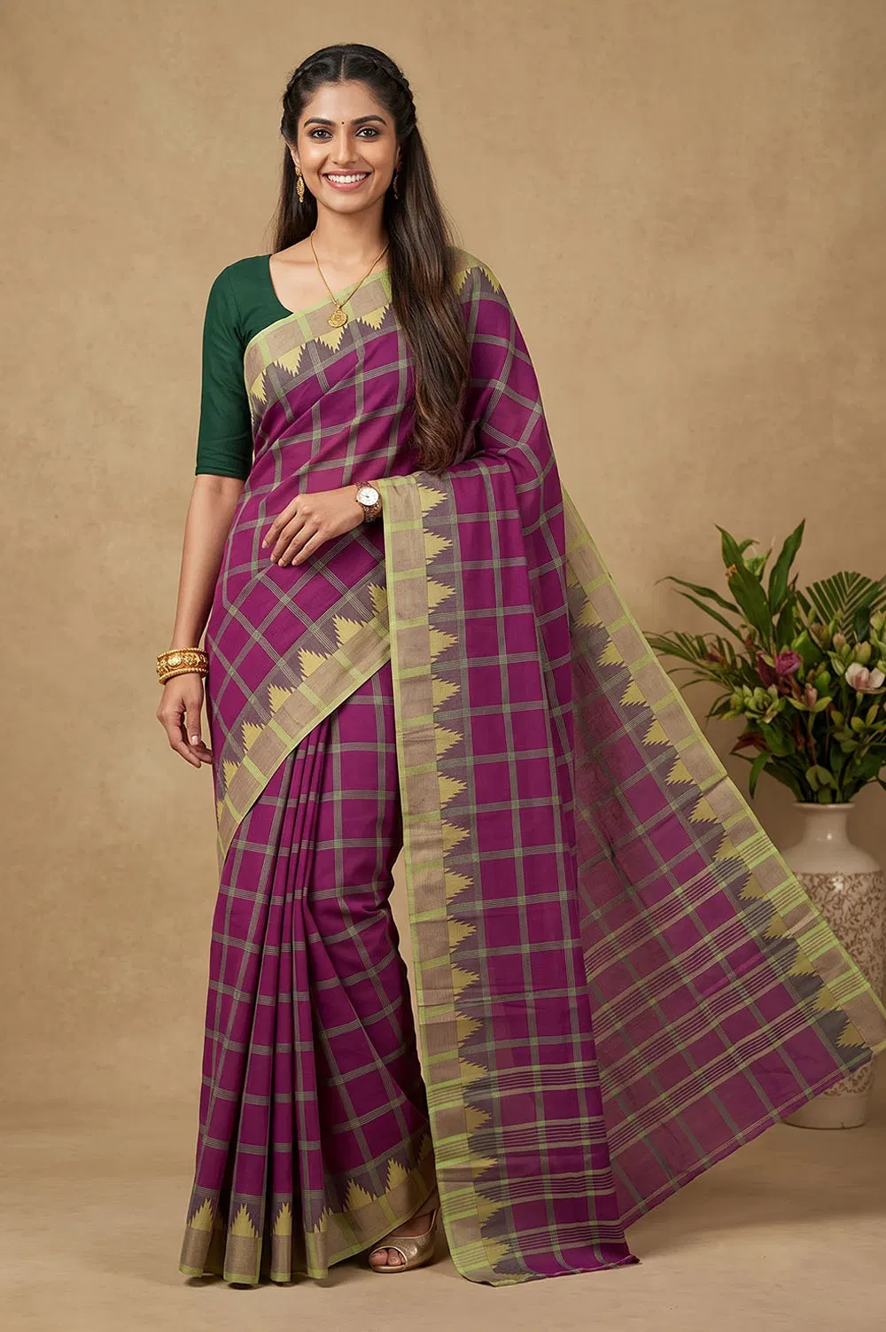 Kandangi Handloom Cotton Saree (Chettinad Saree)