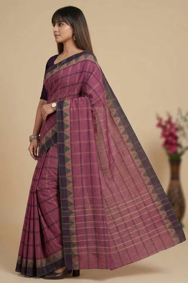 Kandangi Handloom Cotton Saree (Chettinad Saree)