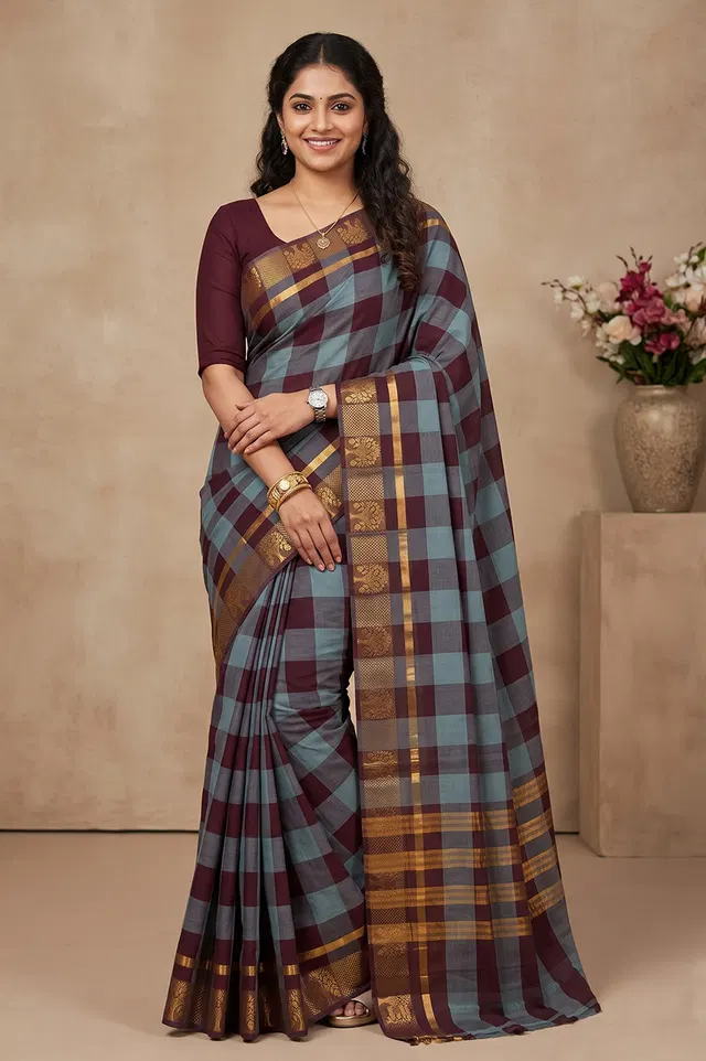 Kandangi Handloom Cotton Saree (Chettinad Saree)