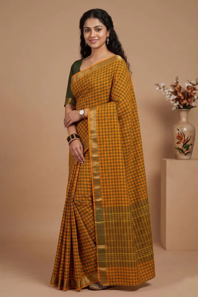 Kandangi Handloom Cotton Saree (Chettinad Saree)