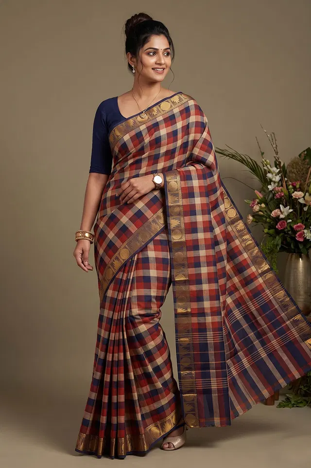 Kandangi Handloom Cotton Saree (Chettinad Saree)