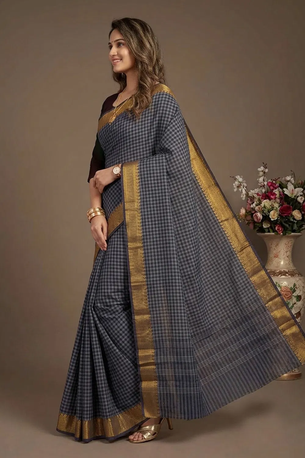 Kandangi Handloom Cotton Saree (Chettinad Saree)