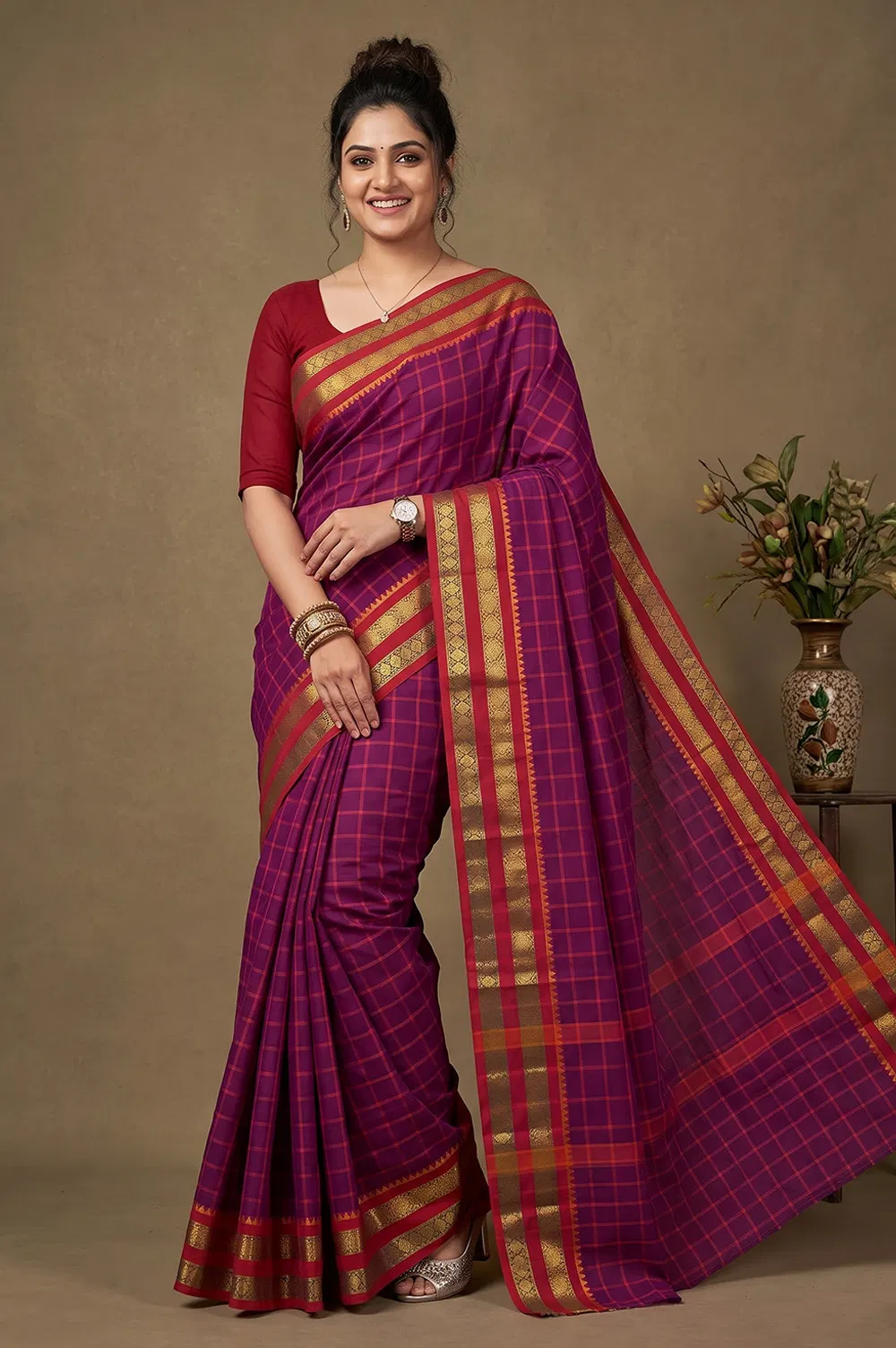 Kandangi Handloom Cotton Saree (Chettinad Saree)