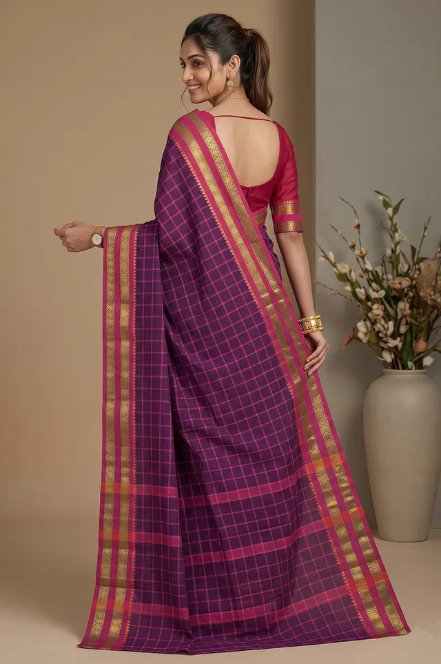 Kandangi Handloom Cotton Saree (Chettinad Saree)