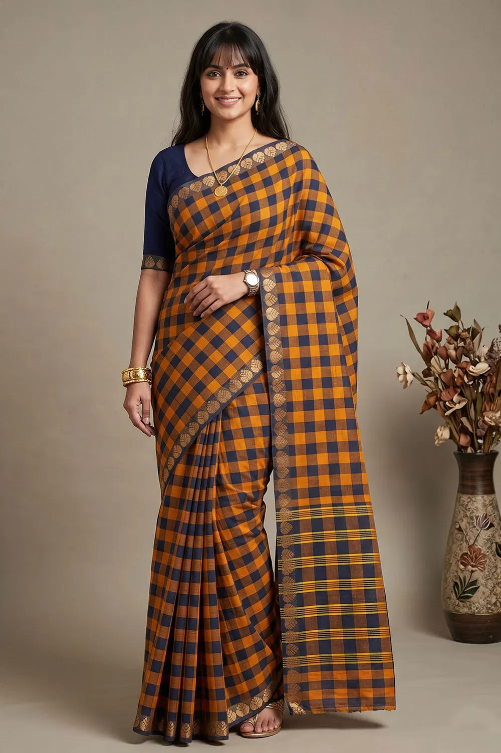 Kandangi Handloom Cotton Saree (Chettinad Saree)