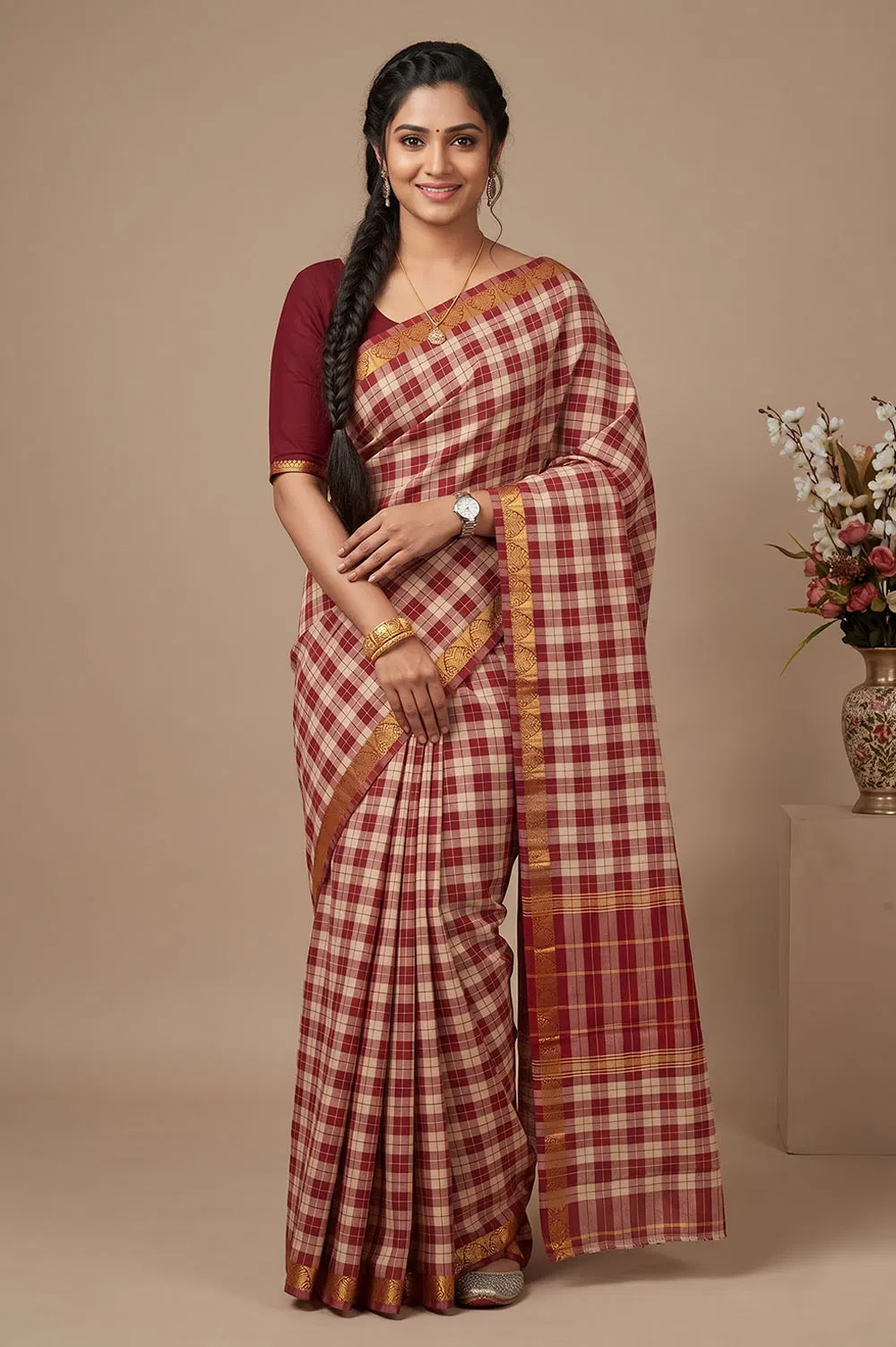 Kandangi Handloom Cotton Saree (Chettinad Saree)