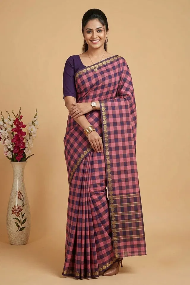 Kandangi Handloom Cotton Saree (Chettinad Saree)