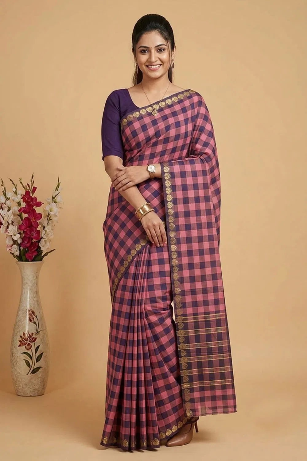 Kandangi Handloom Cotton Saree (Chettinad Saree)