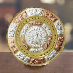 GiTAGGED Peacock Tri-Metal Thanjavur Art Plate Online (1)