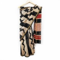 latest hand block saree