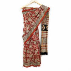 sanganer block print cotton saree