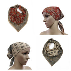 Powder Sand and Rust Colour Bandanas - Set of 2 Cotton Bandanas