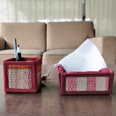 Madur Kathi Pen Stand and Tissue Holder