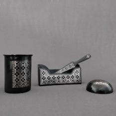 Bidriware Silver Inlay Office Set a1
