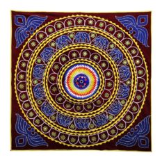 Pipli Applique Work Elephant Mandala Art Maroon 1