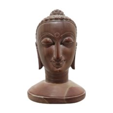 GiTAGGED Konark Stone Carving Buddha Face Sculpture 4 Inch 1