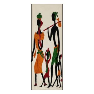 GiTAGGED Pipli Applique Tribal Family on a Trip Wall Hanging 1