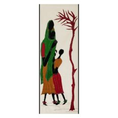 GiTAGGED Pipli Applique Tribal Woman with Daughter and Little Baby Wall Hanging 1