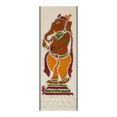 GiTAGGED Pipli Applique Work Dijon-Yellow Ganesha Wall Hanging 1