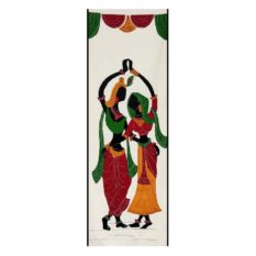 GiTAGGED Pipli Applique Work Radha-Krishna Dance Multicolor Wall Hanging 1