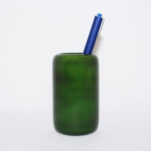 Channapatna Eco-friendly Flat Shape Glass Pen Stand (Green) 1