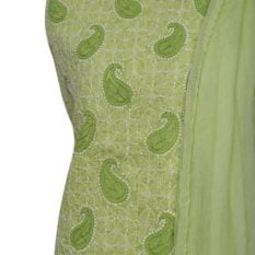 Lucknow Chikankari Green Cotton Dress Material Set 1