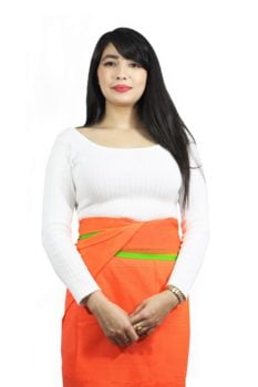 moirang phee orange long skirt 1