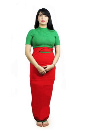 moirang phee red long skirt 2