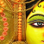 Flame Design Devi Chau Mask Gold
