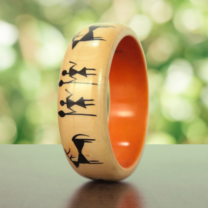 DIY Upcycled Wood Bangles and Rings with Glass Inlay | Curious Mondo